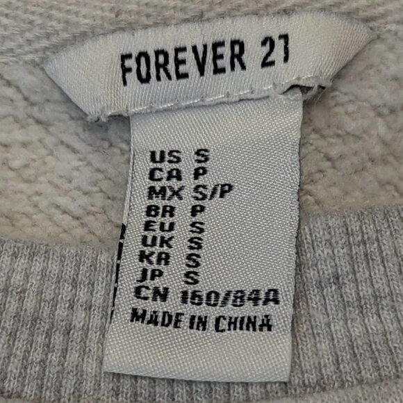 Forever 21 NWT Green Corduroy Pants and Gray Graphic Sweatshirt Size Small - Picture 14 of 16